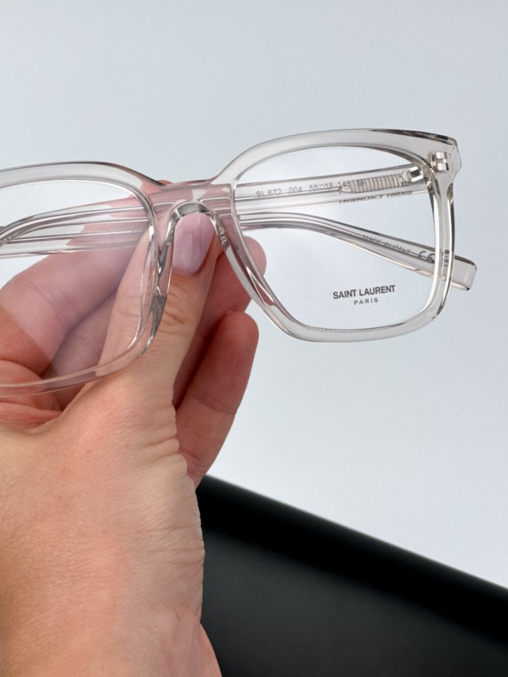 SAINT LAURENT SL672 004 BEIGE SQUARE EYEGLASSES
